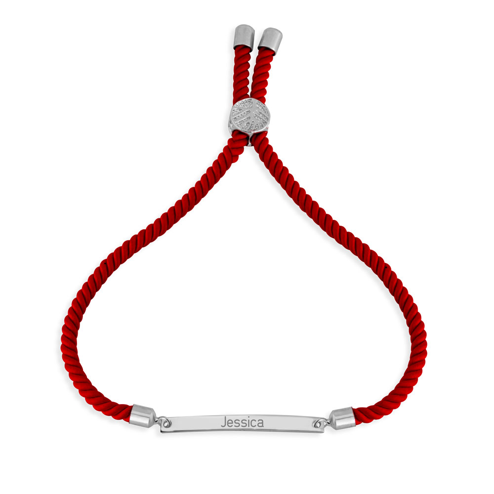 Personalised Cord Bar Bracelet 