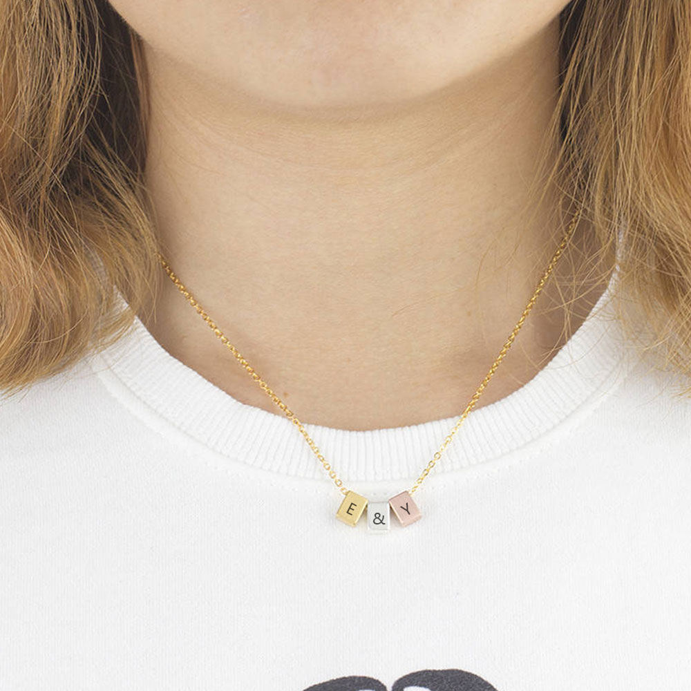 Three Tone Minimalist Necklace