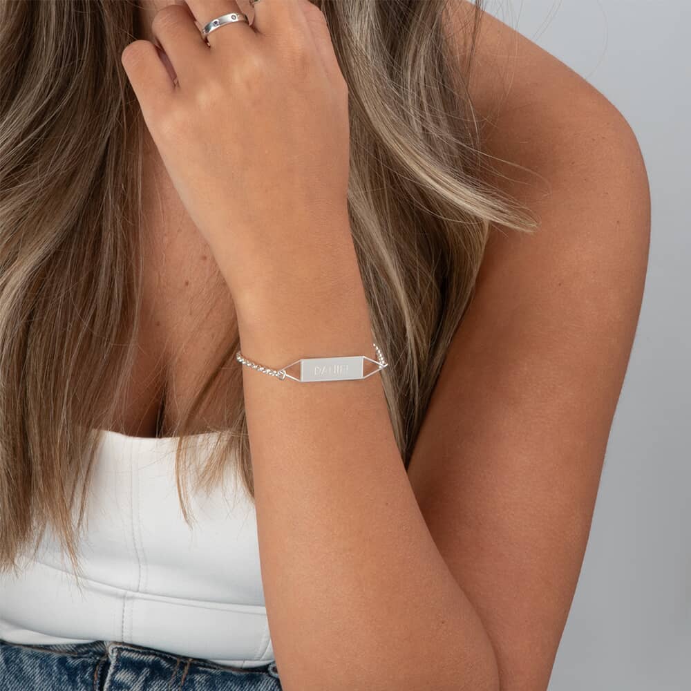 Geometric Name Bracelet