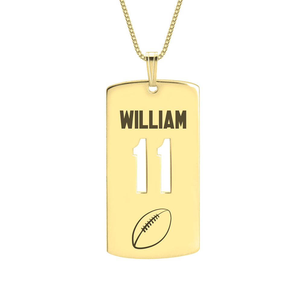 Personalised Dog Tag Sport Necklace