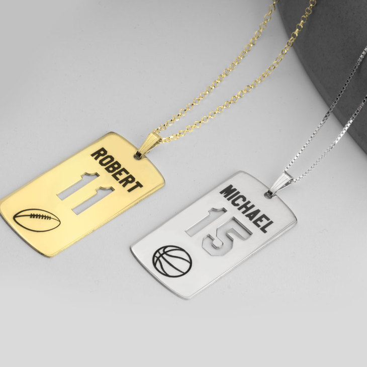 Personalised Dog Tag Sport Necklace