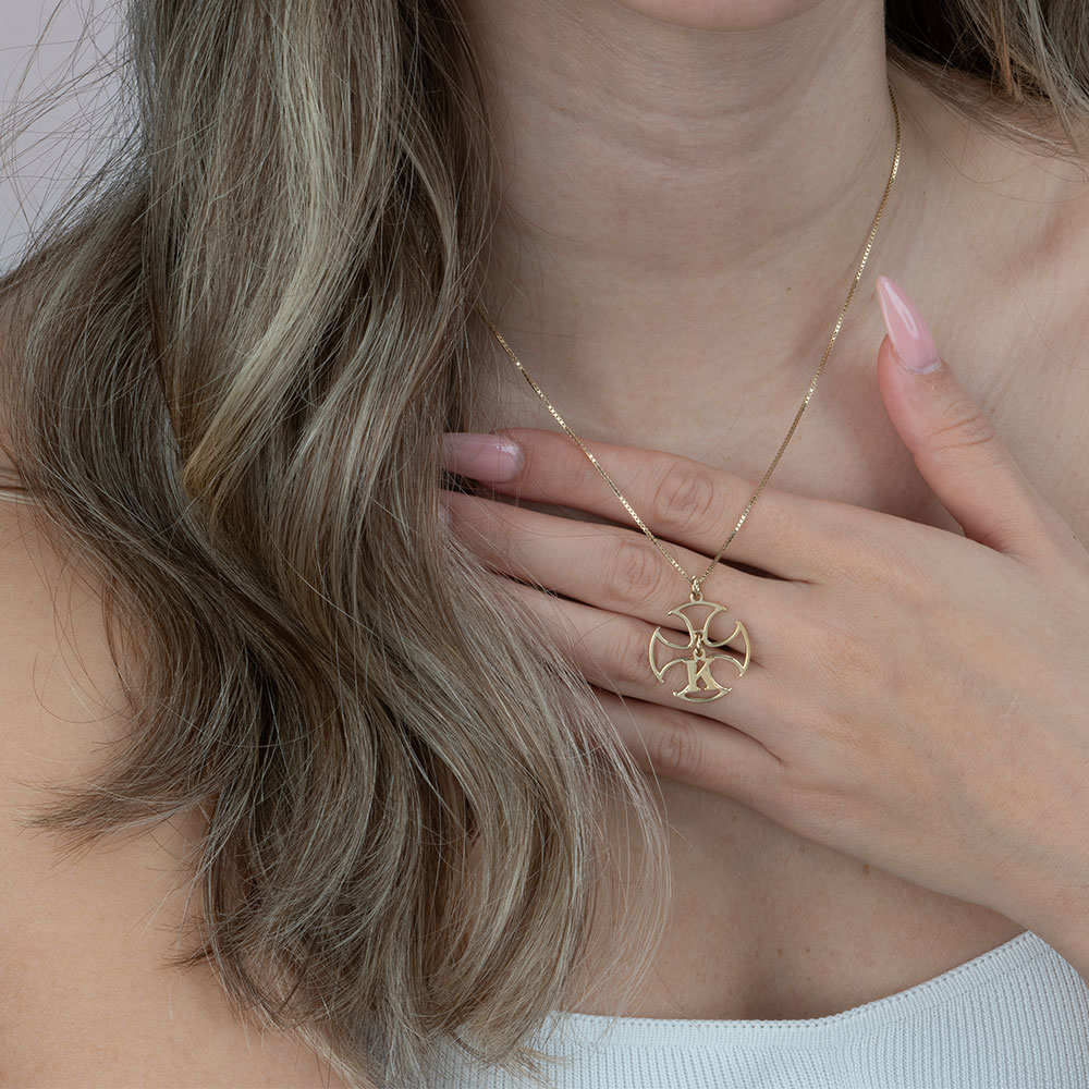 Personalised Canterbury Cross Necklace