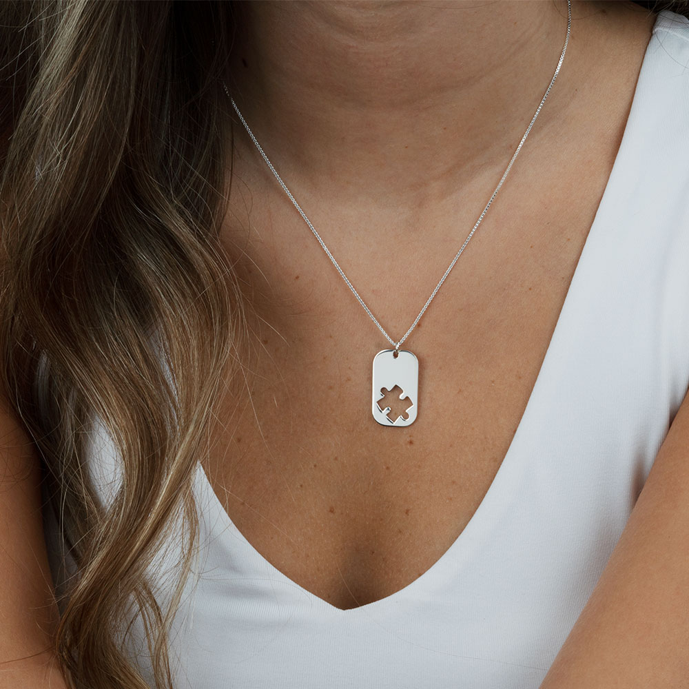 Puzzle Piece Dog Tag