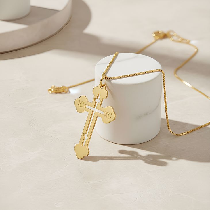 Greek Orthodox Cross Necklace - Picture 2