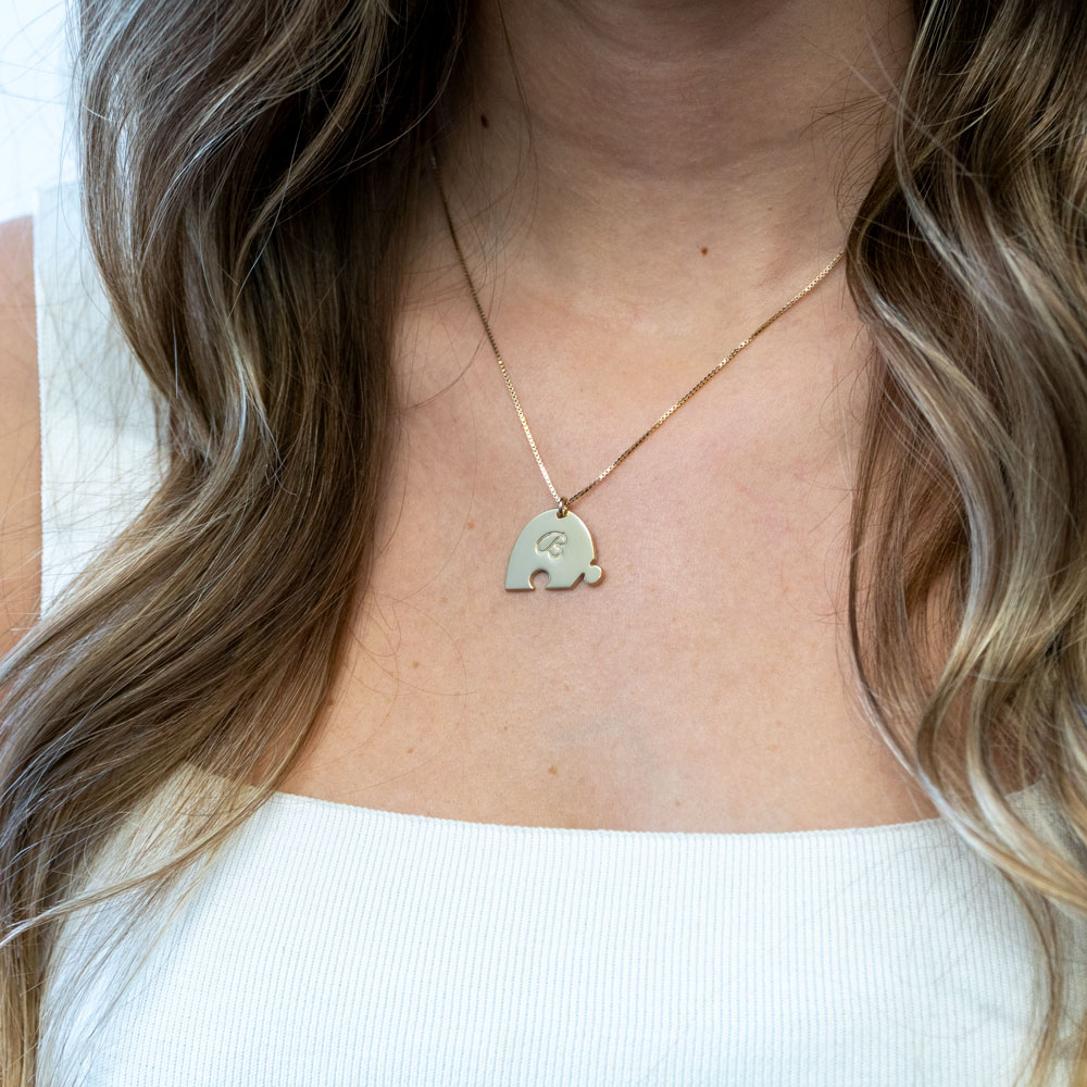 3 Piece Initial Puzzle Necklace