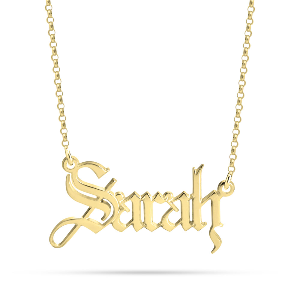 Gothic Name Necklace