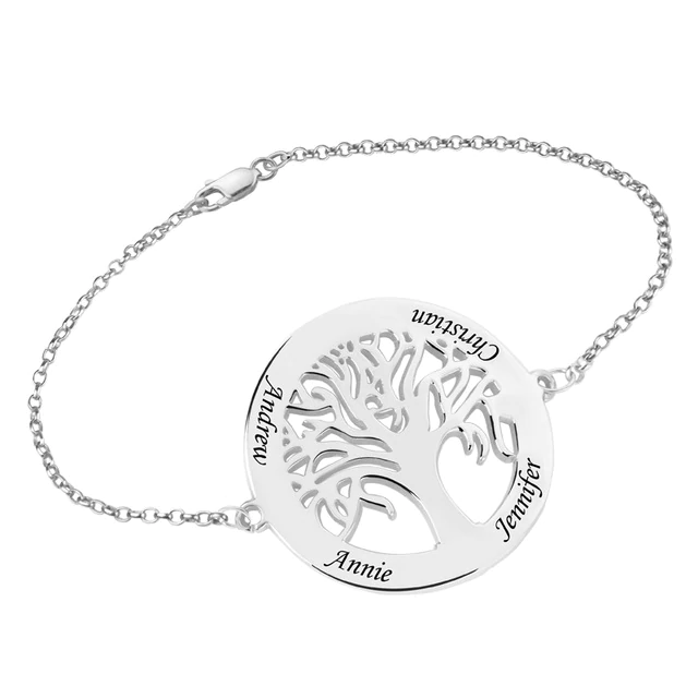Engraved Tree of Life Bracelet