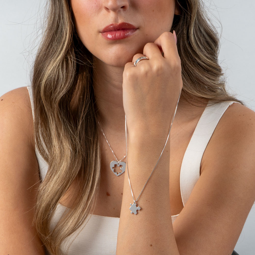 Heart Puzzle Necklace