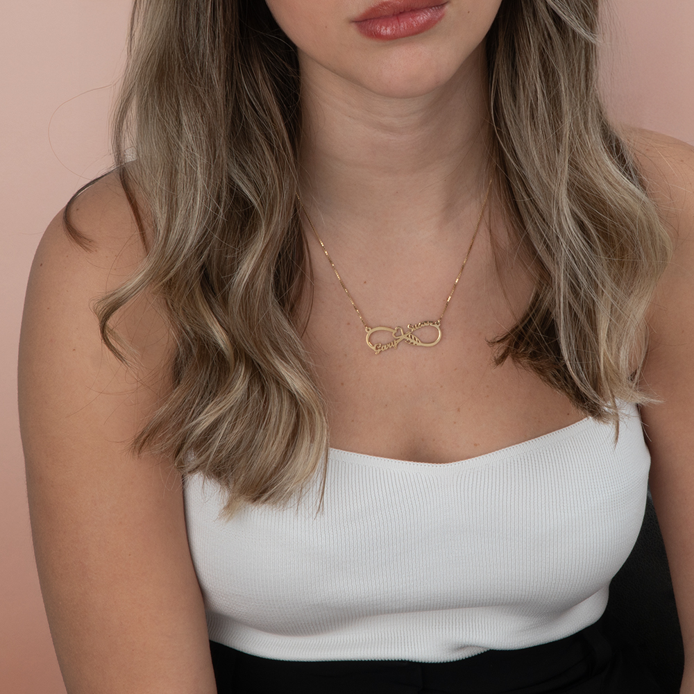 Heart With Arrow Infinity Necklace