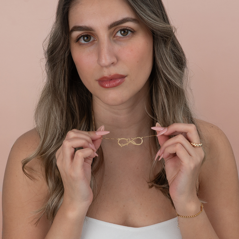 Heart With Arrow Infinity Necklace