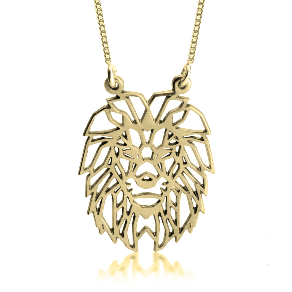 Geometric Lion Necklace 