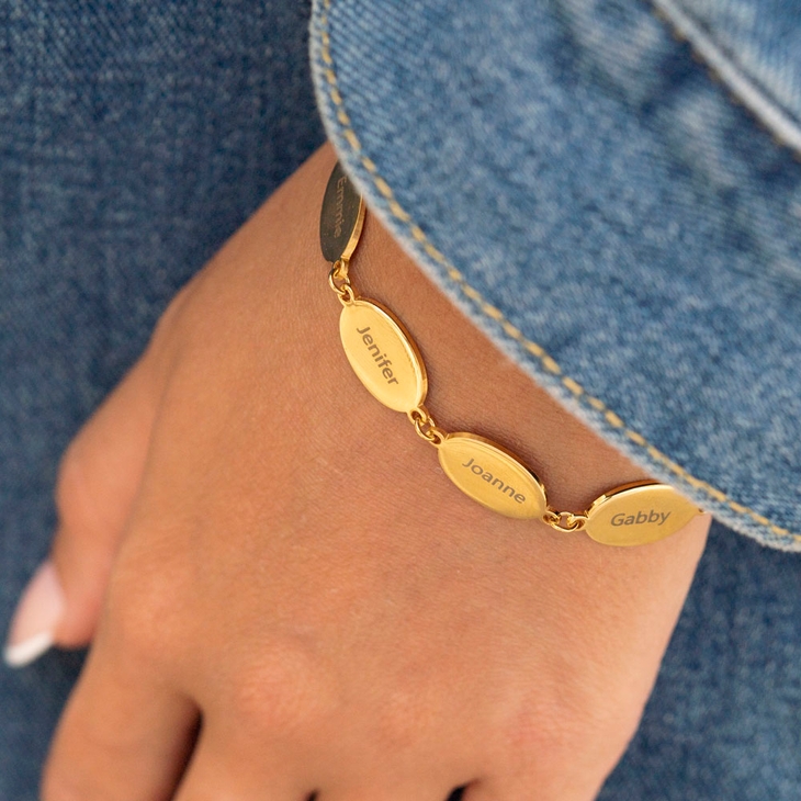 Engraved Bracelet with Children's Names information