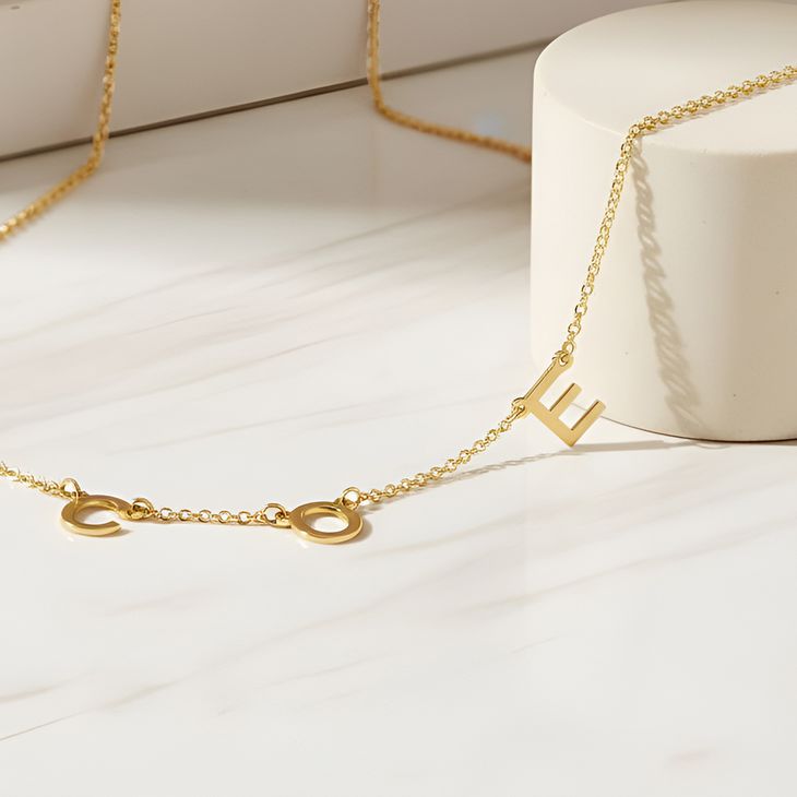 Spaced Letter Necklace - Picture 2