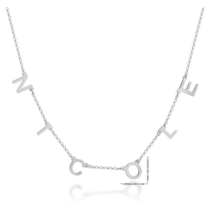 Spaced Letter Necklace information