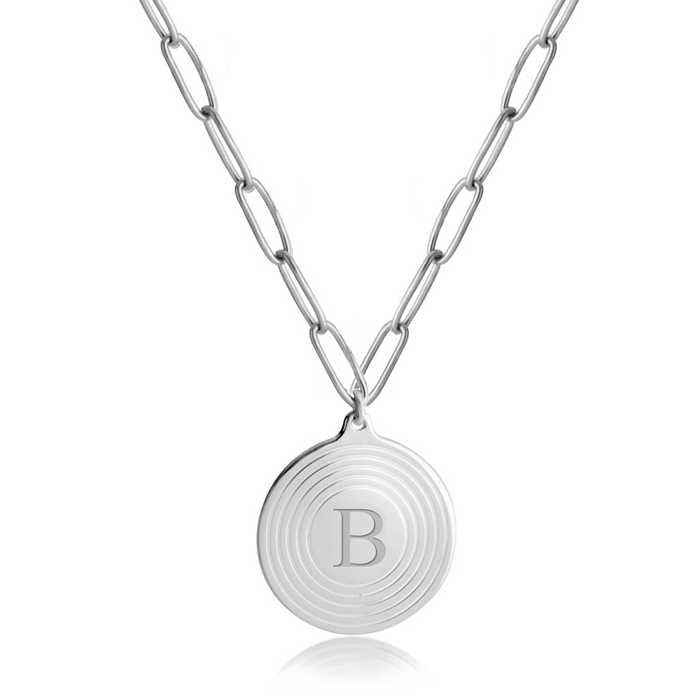 Paperclip Chain Initial Necklace