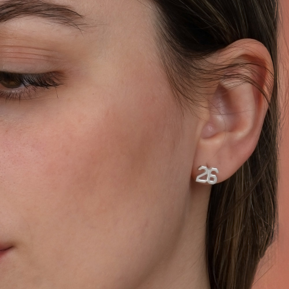 Sports Number Earrings