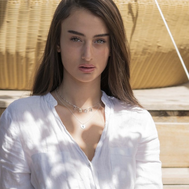 Paperclip Charm Name Necklace model