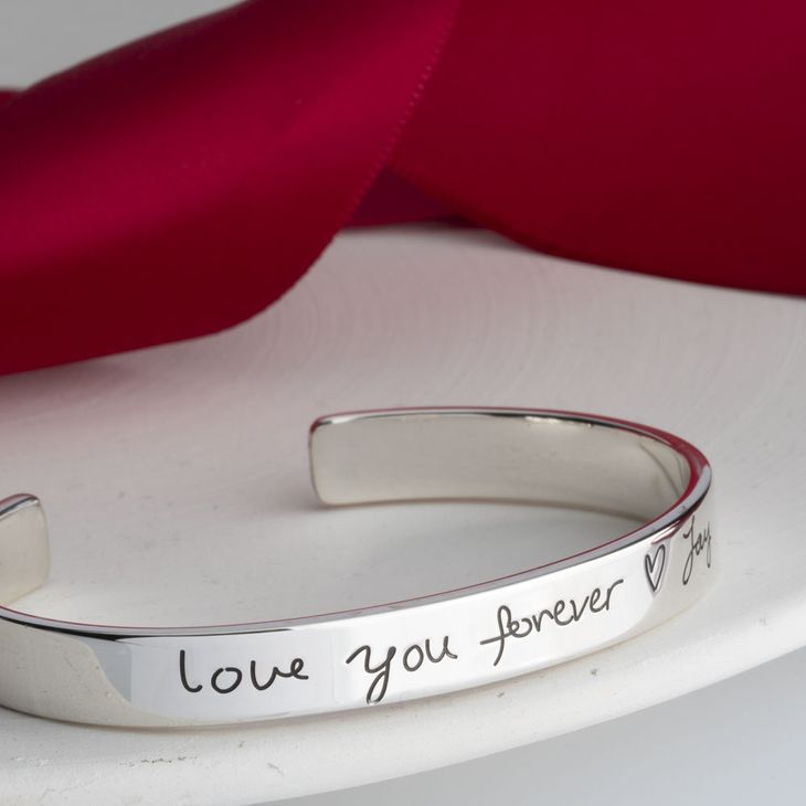 Custom Handwritten Message Bracelet information