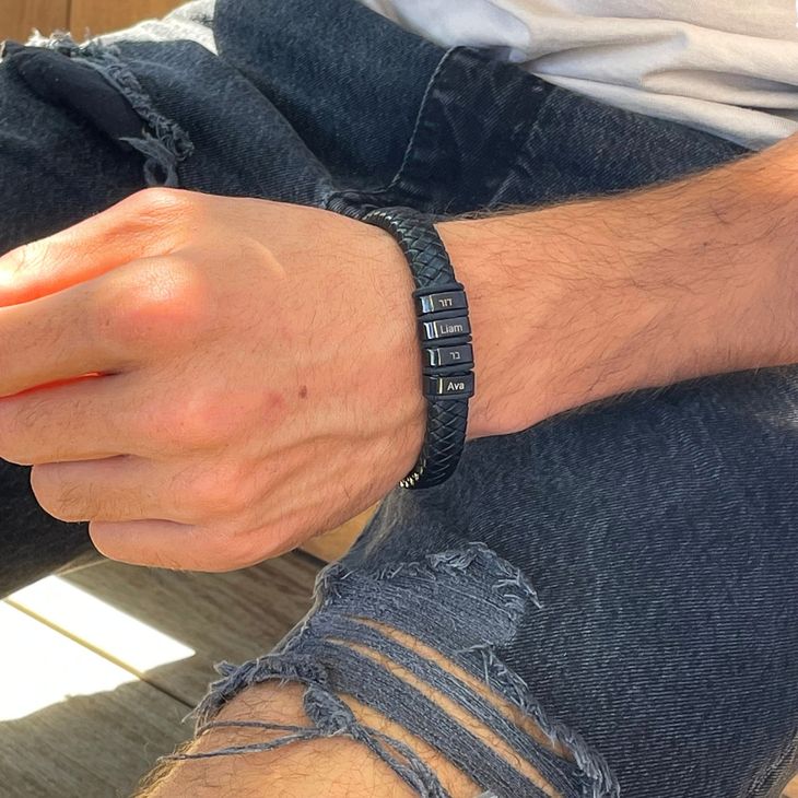 Dad Bracelet with Engraved Kids Names model