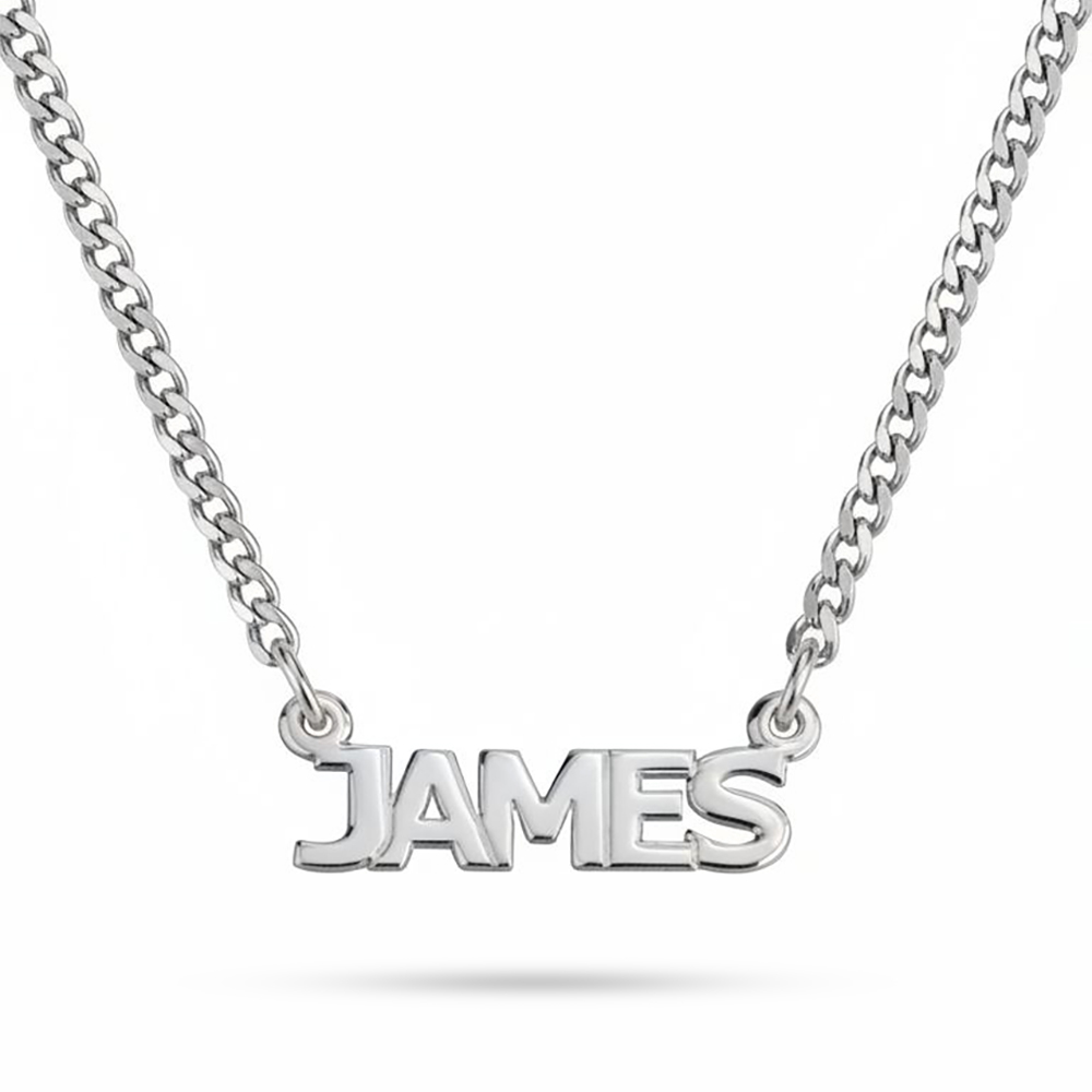 Cuban Link Name Necklace in Capitals