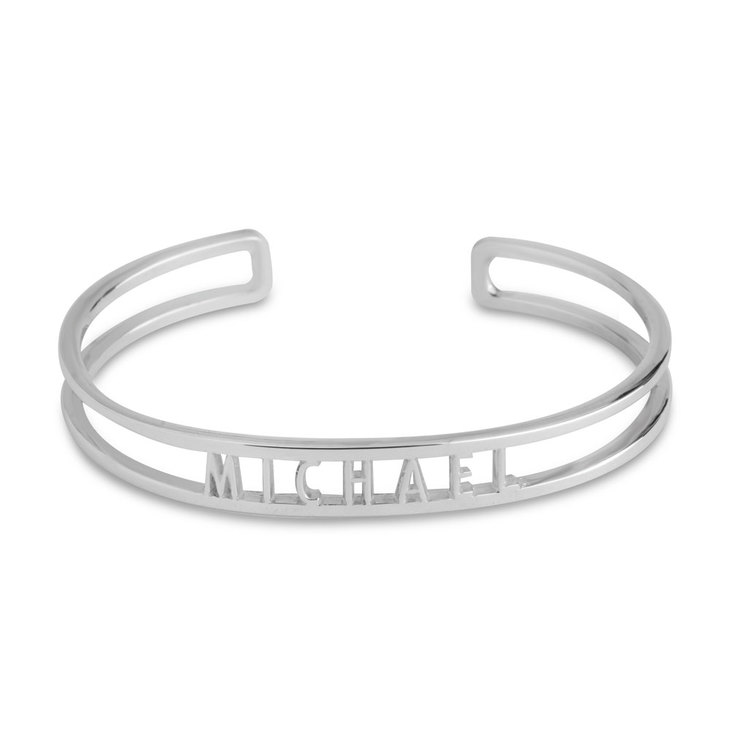 Delicate Name Bangle Bracelet