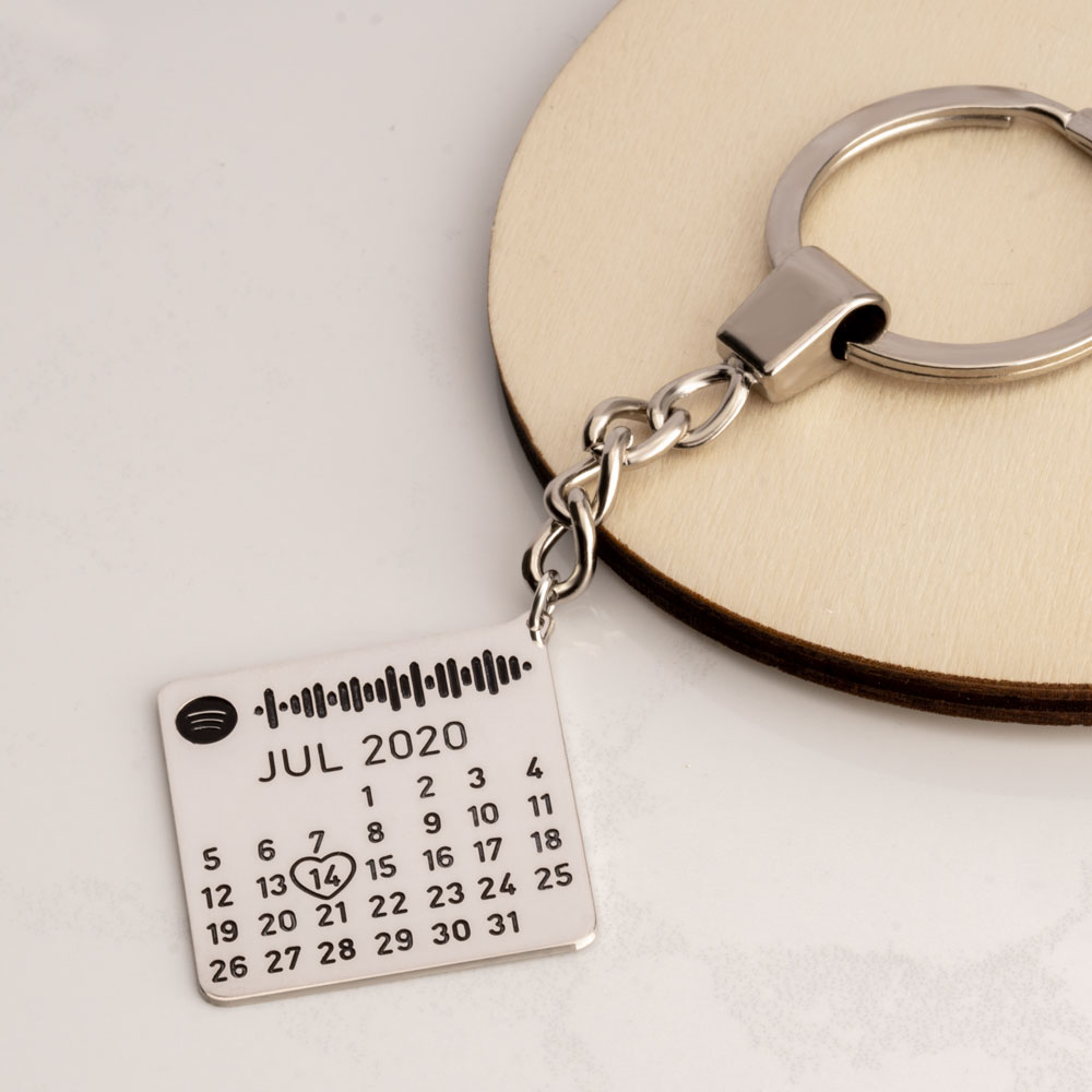 Spotify Date Custom Keychain