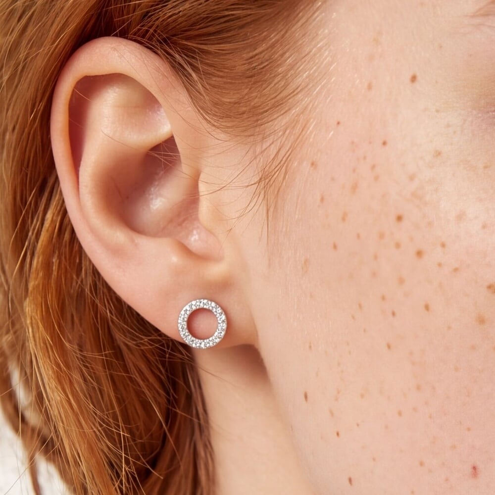 Loop Cubic Zirconia Earrings