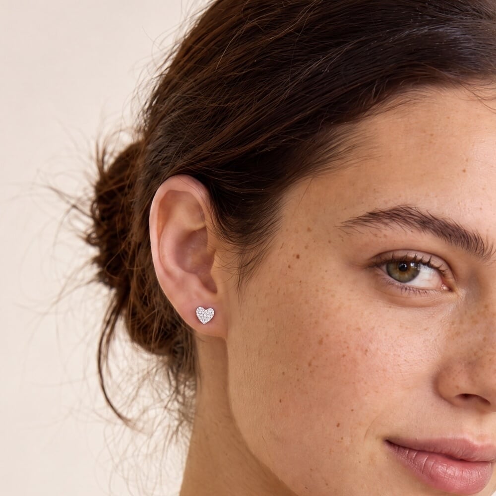 Heart Cubic Zirconia Earrings