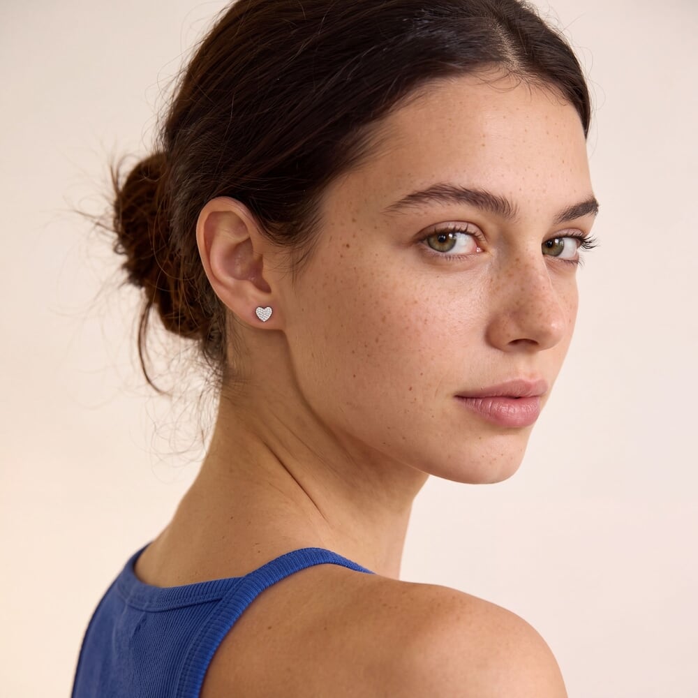 Heart Cubic Zirconia Earrings
