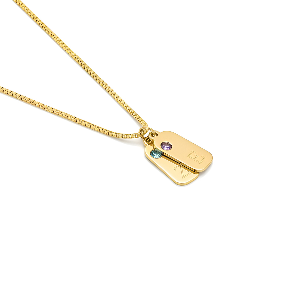 Initial Birthstone Necklace