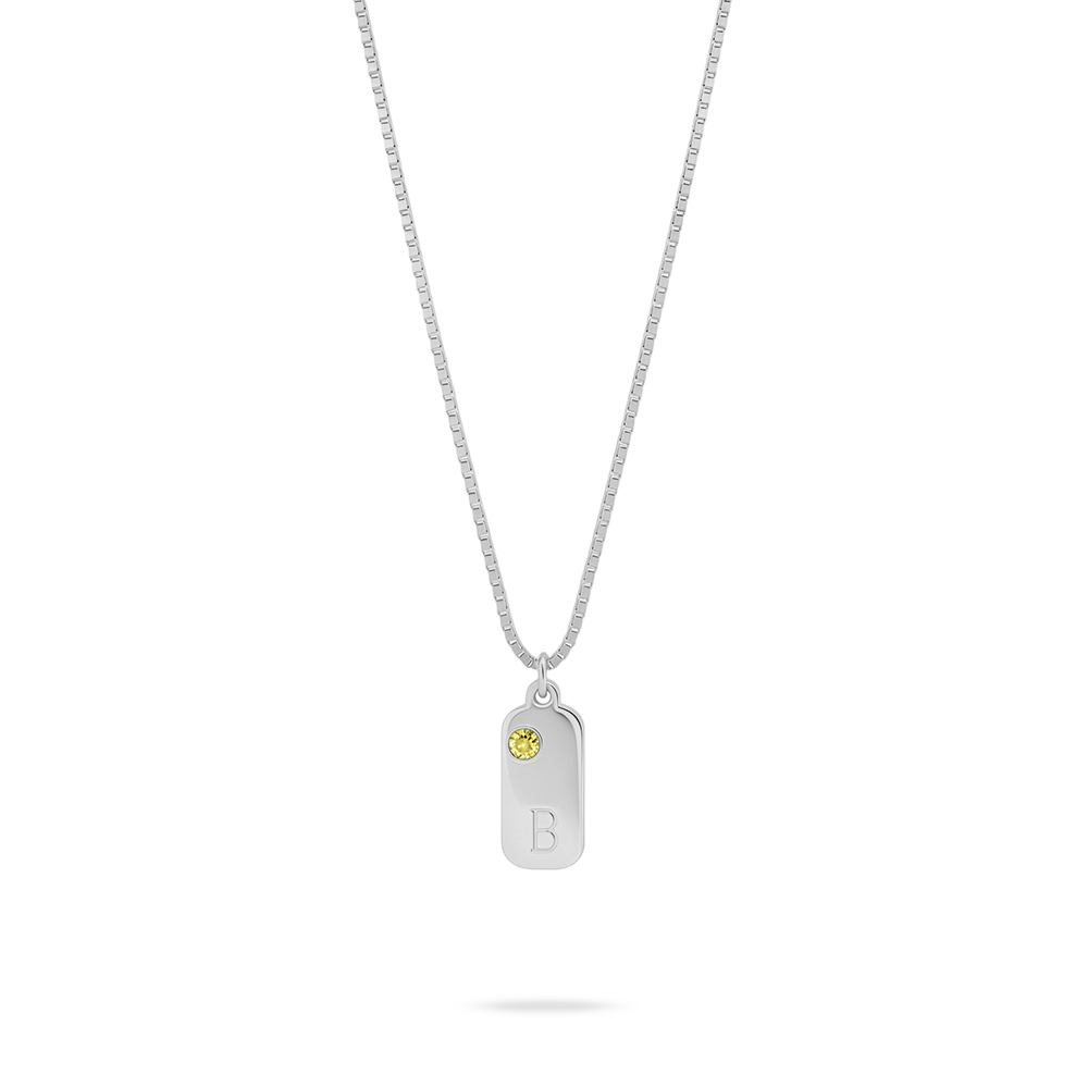 Initial Birthstone Necklace