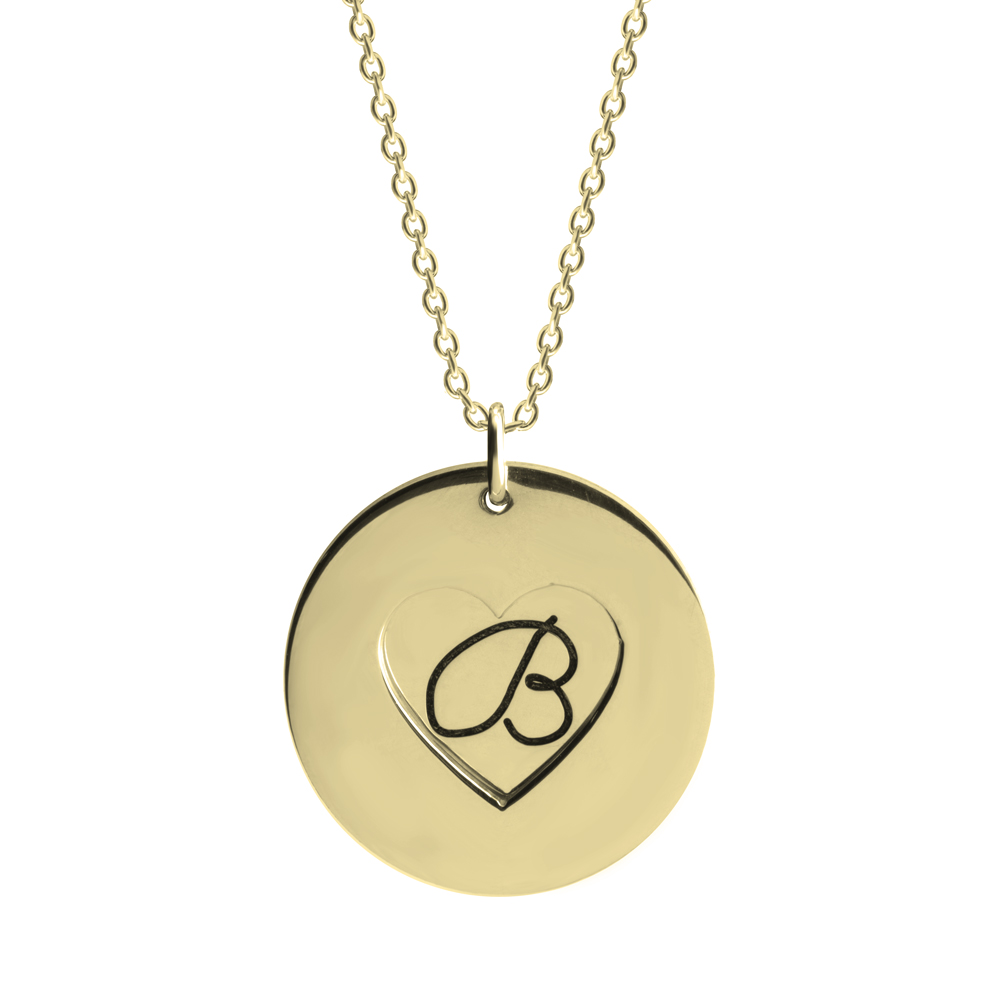 Heart and Initial Necklace