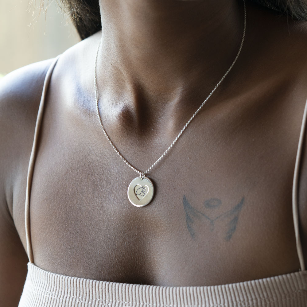 Heart and Initial Necklace