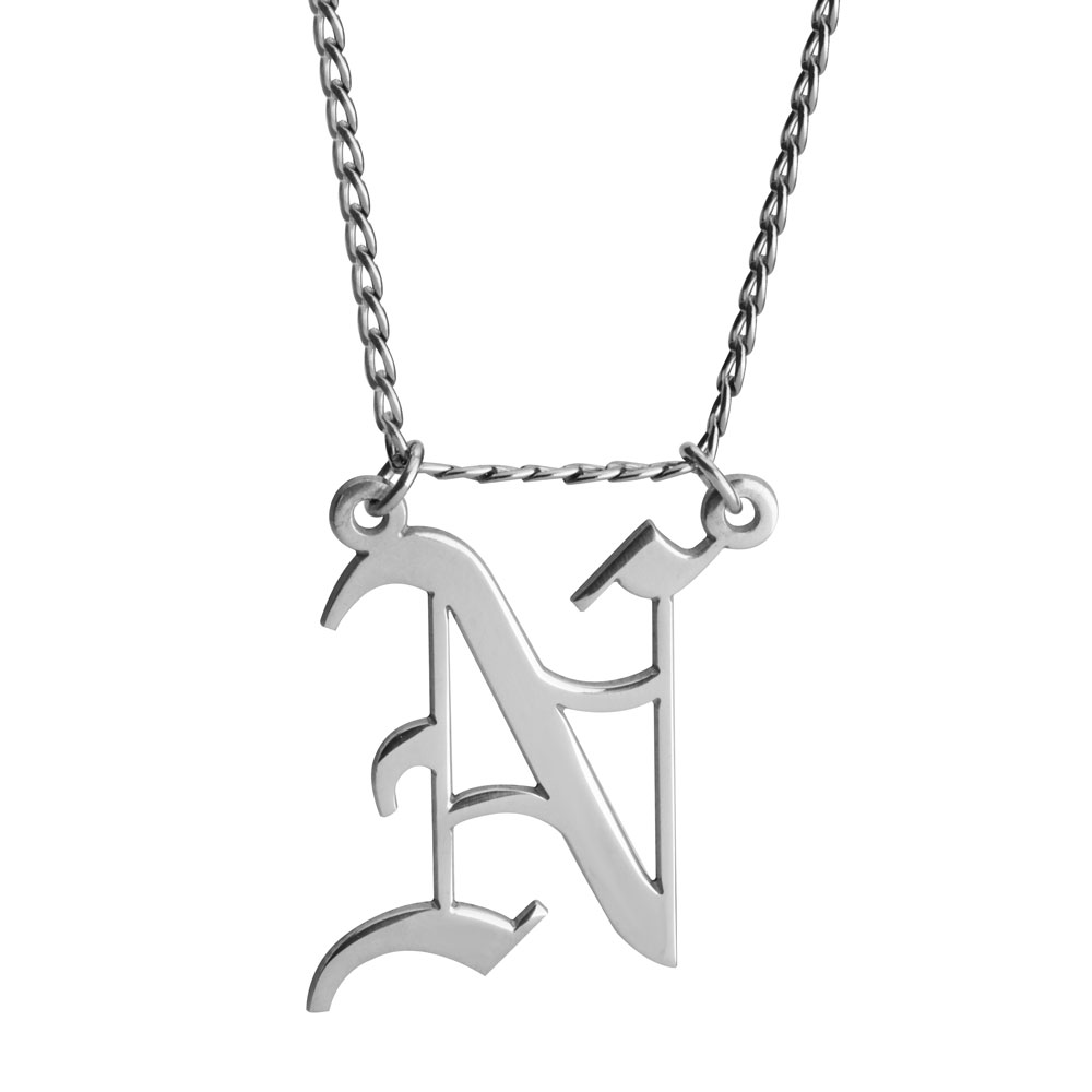 Cuban Link Initial Necklace 