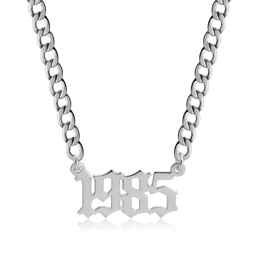 Cuban Link Number Necklace