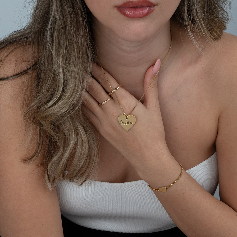 Heart Pendant Name Necklace