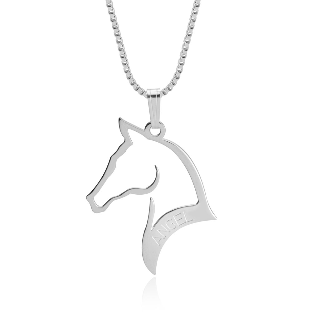 Engraved Horse Name Necklace