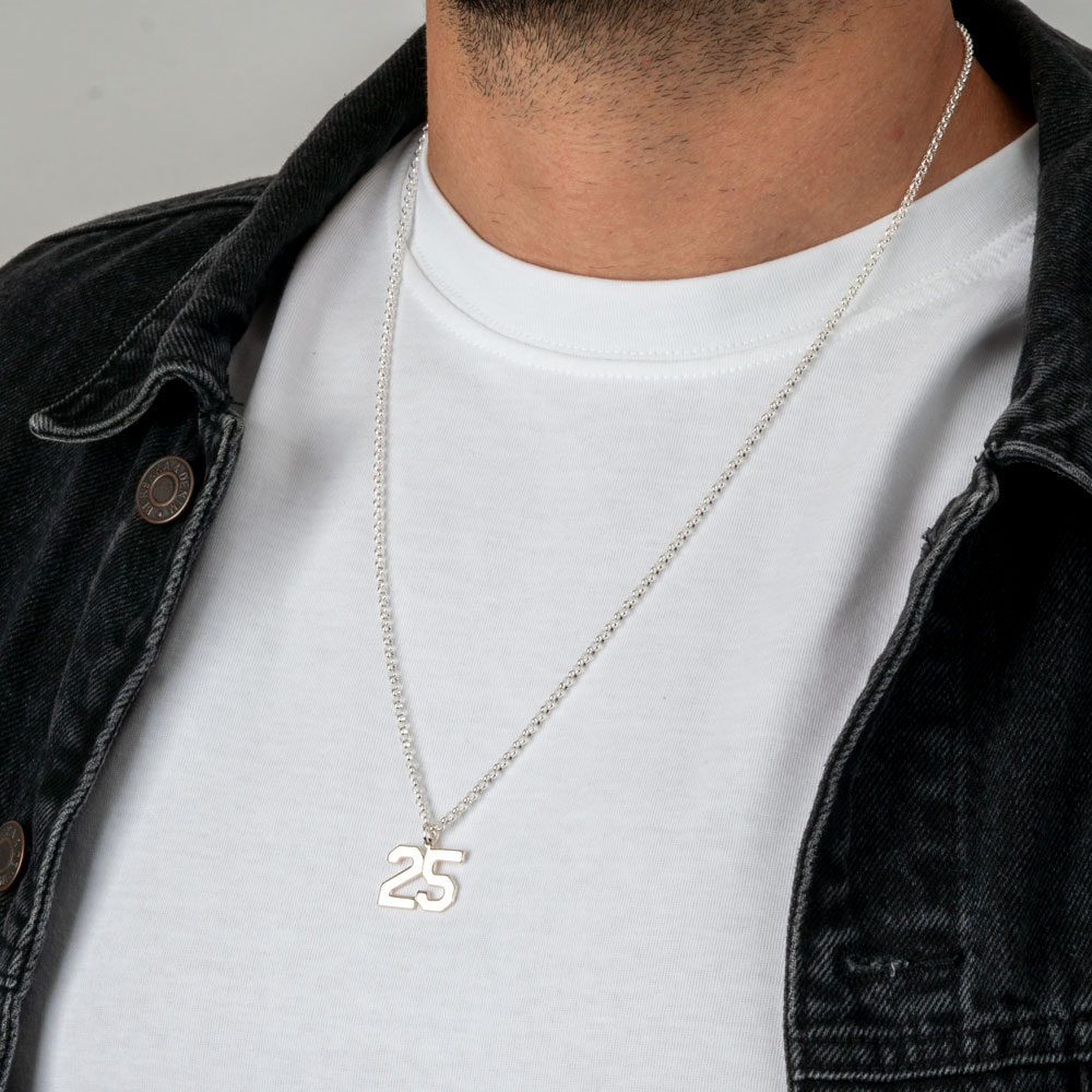 Men's Number Necklace