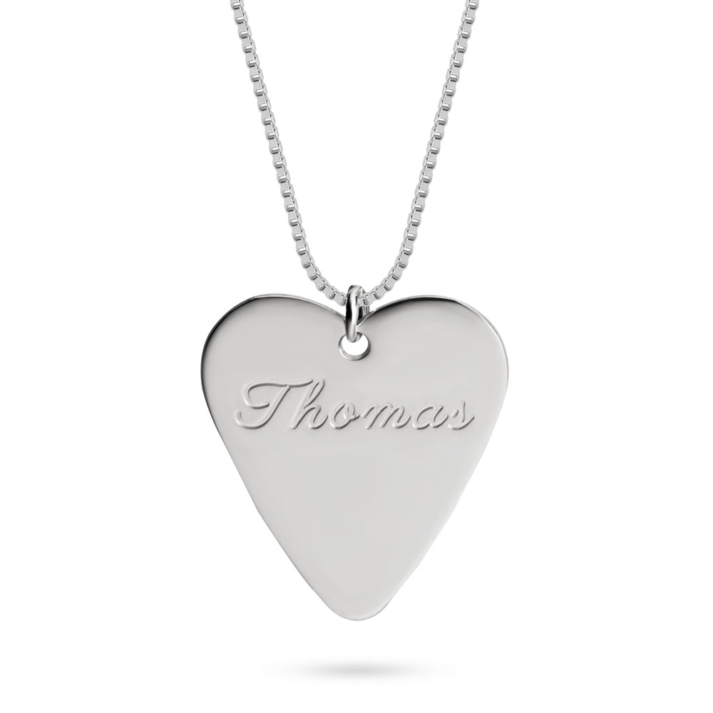 Heart Shaped Guitar Pick Necklace