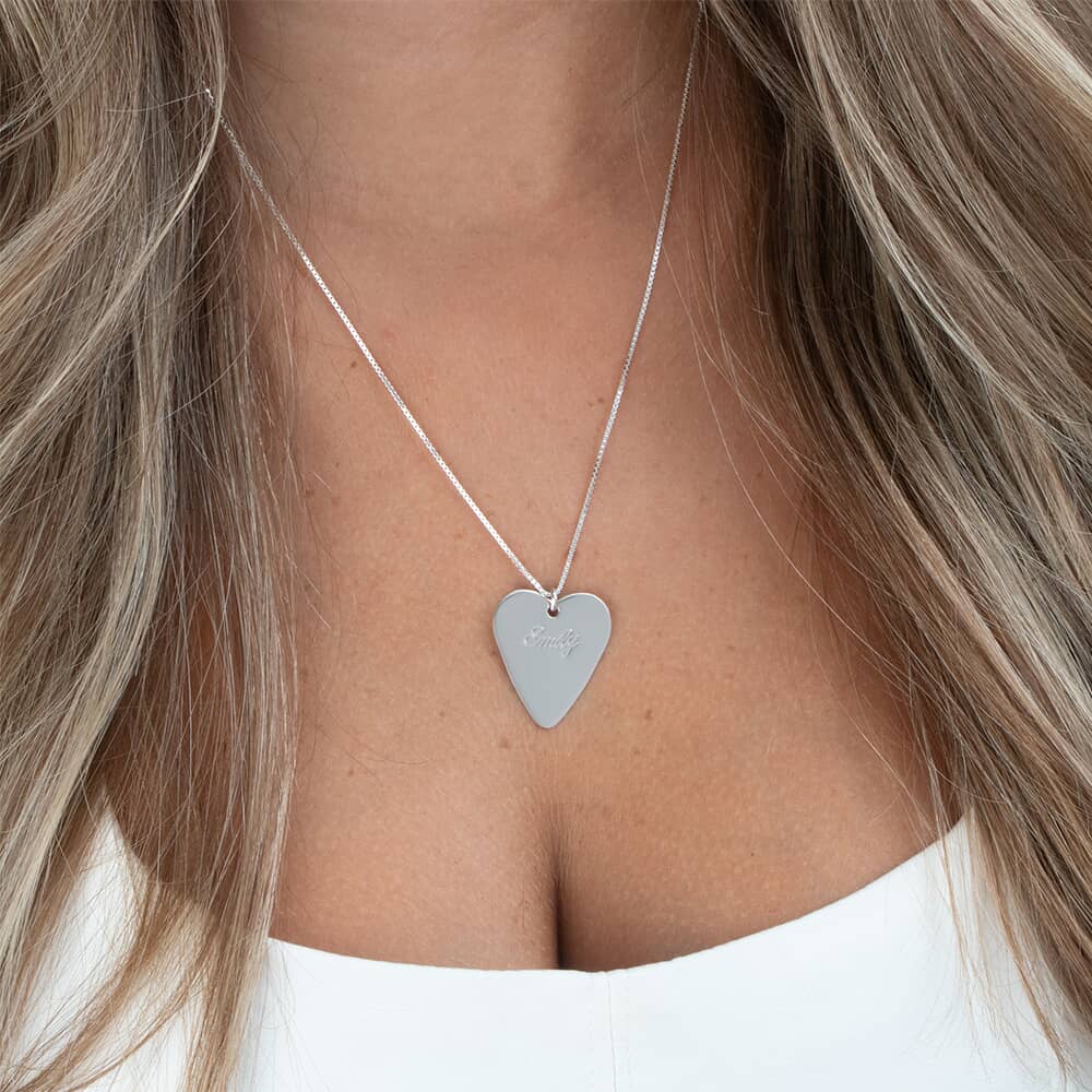 Heart Shaped Guitar Pick Necklace