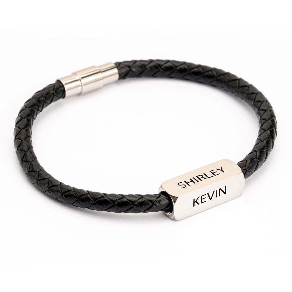 Engraved Braided Bracelet For Him