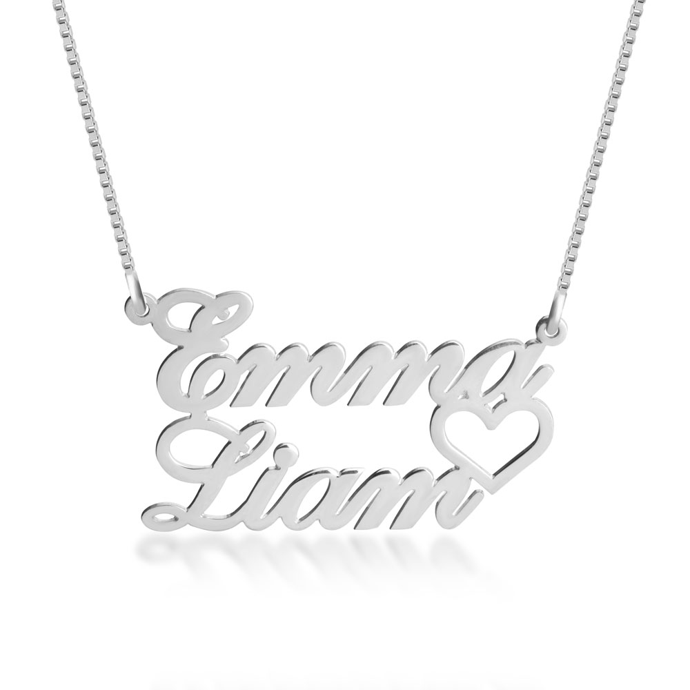 Two Name Necklace For Couples