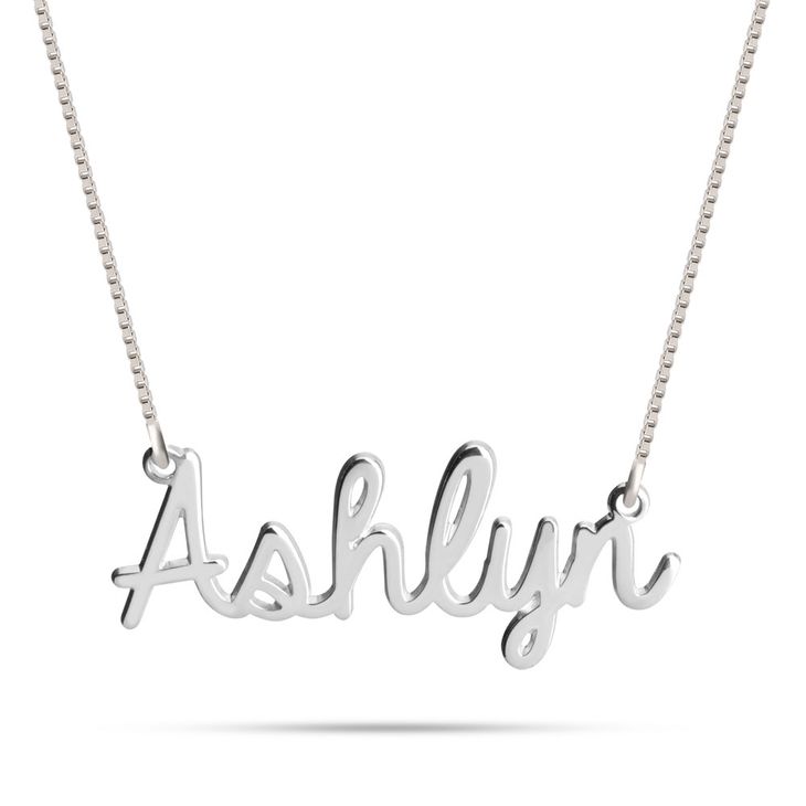 Bold Cursive Name Necklace - Picture 3