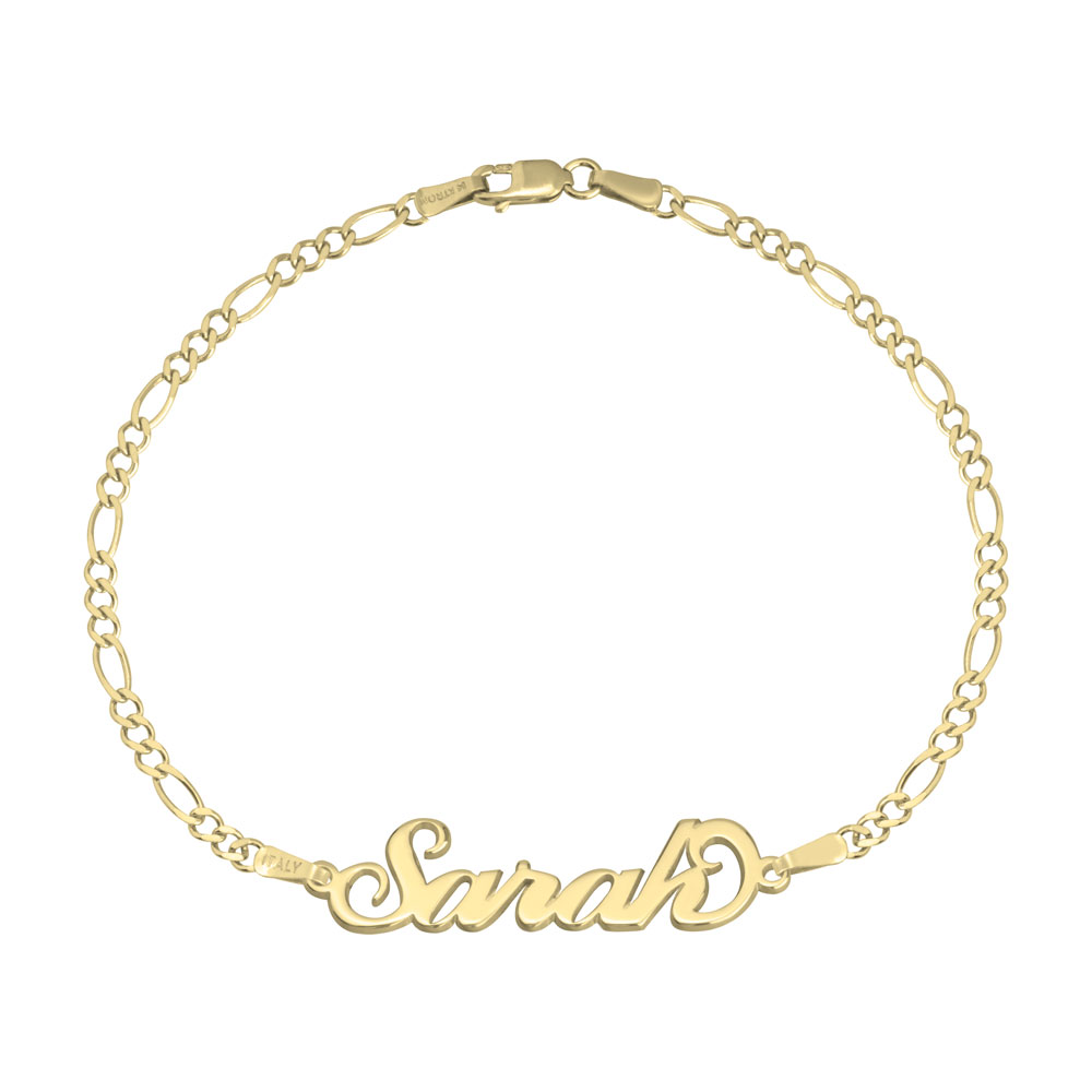 14K Gold Bracelet With Name Pendant