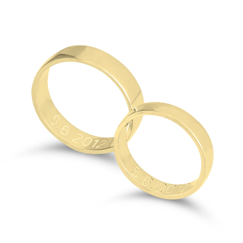 Inside Engraved Rings Set For Couples