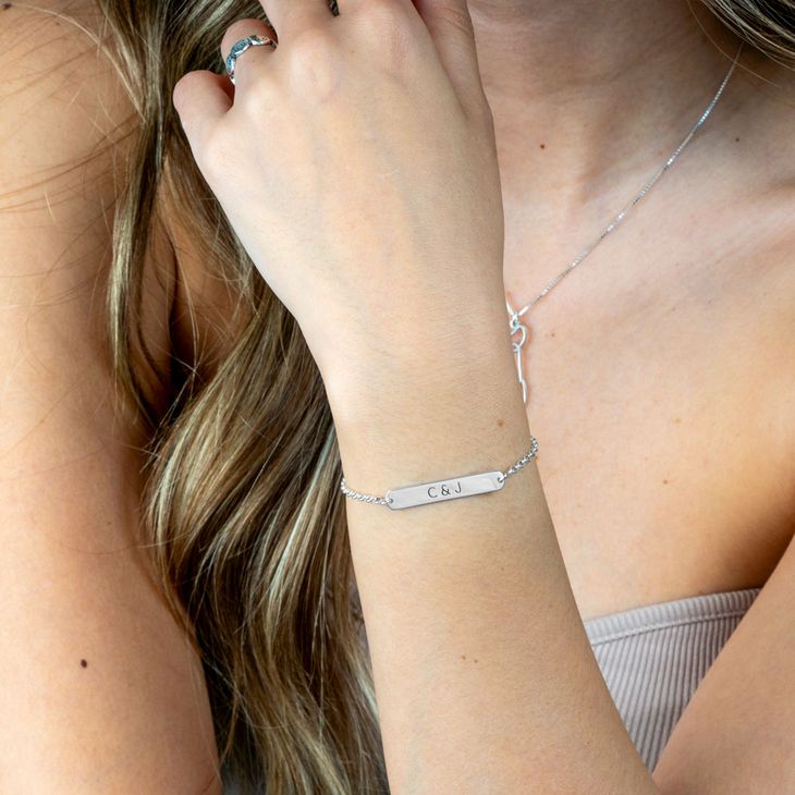 His And Hers Initial Bracelet Set information