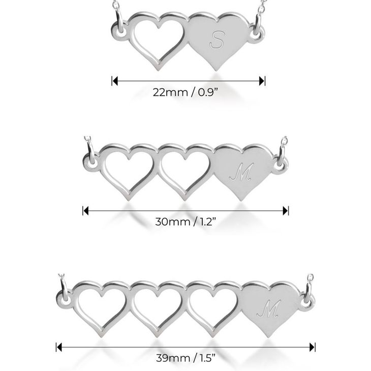 Initial Hearts Friednship Necklace Set information