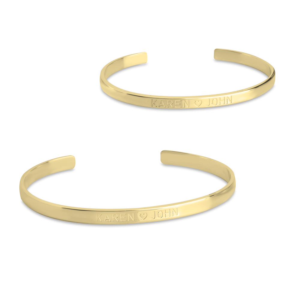 Couples Bracelets With Engraved Names