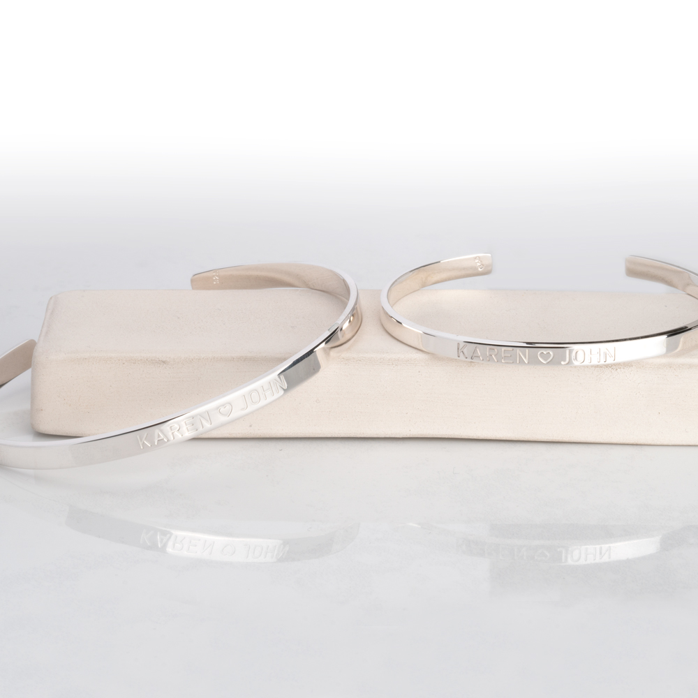 Couples Bracelets With Engraved Names