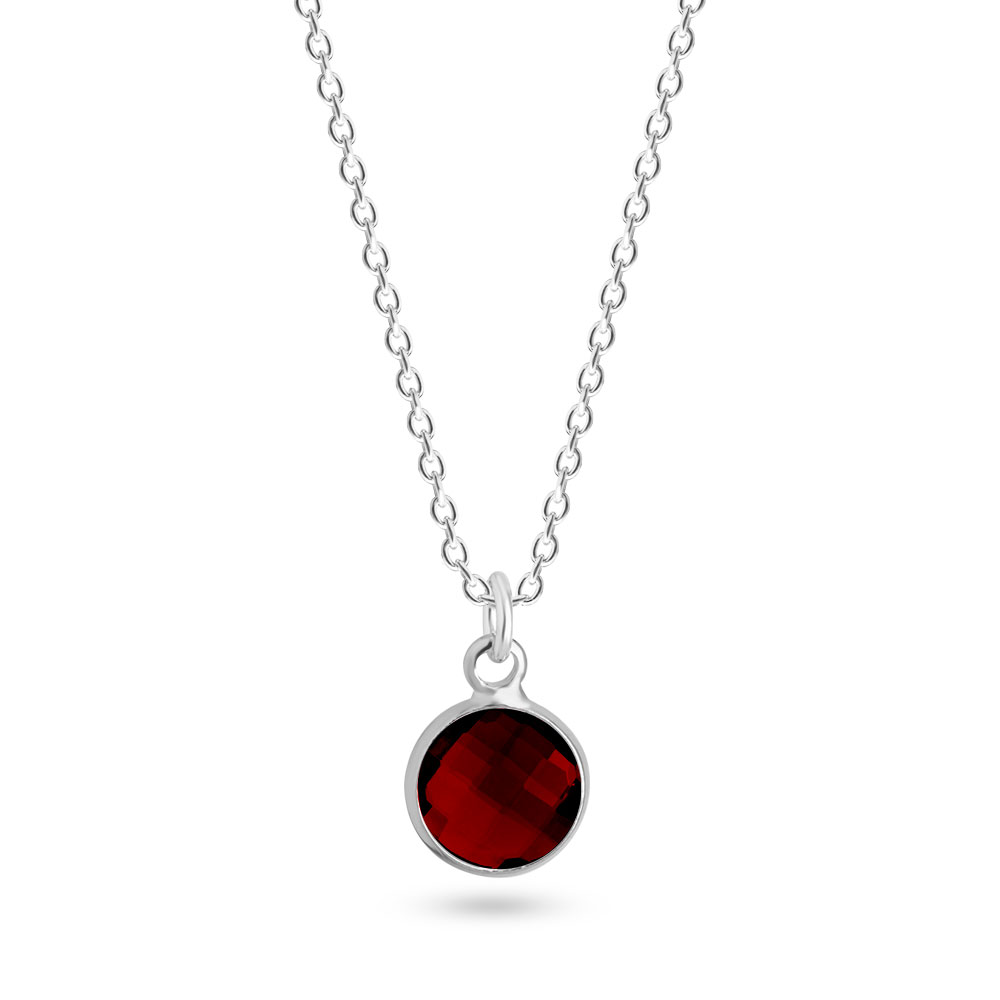 Garnet Necklace - January Birthstone Necklace